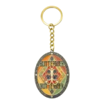 Butterbeer Enamel Keyring with Antique Brass Finish Gift
