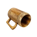 Large Mango Wood Tankard Viking Style Mug