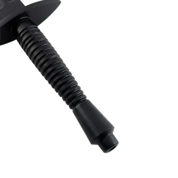Close-Up of Fairbairn-Sykes Commando Knife Ribbed Black Handle and Guard Detail