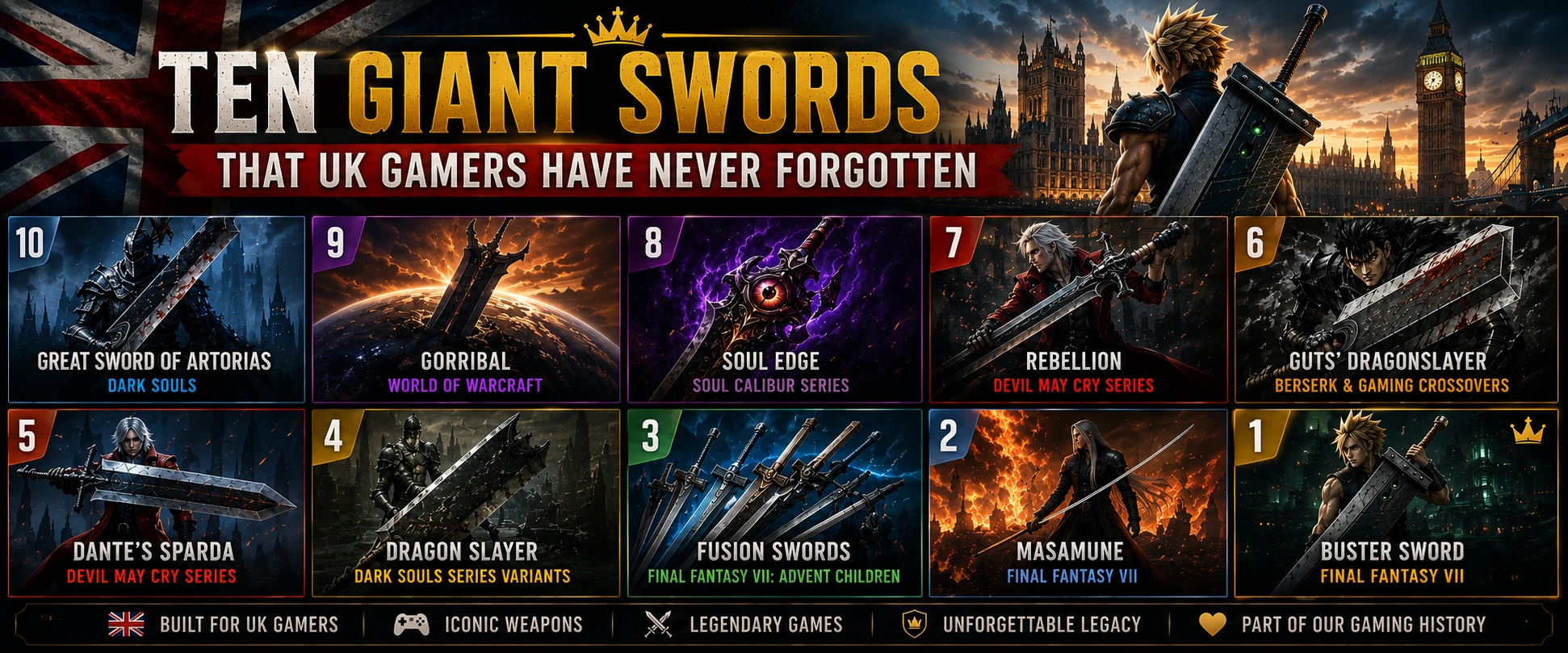 Ten Giant Swords That UK Gamers Have Never Forgotten