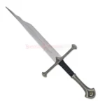 Full view of The Broken Shards of Narsil Sword Replica from Lord of the Rings with a polished stainless steel blade and authentic fantasy-inspired design