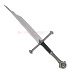 Full view of The Broken Shards of Narsil Sword Replica from Lord of the Rings with a polished stainless steel blade and authentic fantasy-inspired design