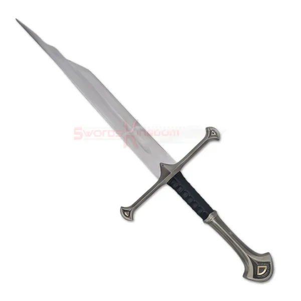 Full view of The Broken Shards of Narsil Sword Replica from Lord of the Rings with a polished stainless steel blade and authentic fantasy-inspired design
