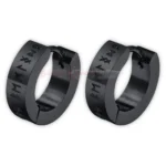 Viking Norse Rune Huggie Hoop Earrings for Men - Image 2