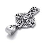 Celtic Cross Necklace & Chain Pendant Silver FC Irish Viking Stainless Steel