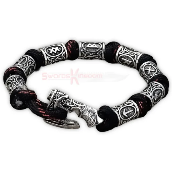 Norse Viking Rune Axe Braided Paracord Bracelet