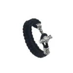 Black Paracord Thor’s Hammer Viking Bracelet