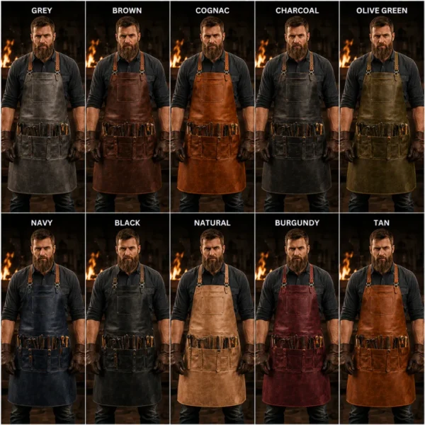 Blacksmith Guardian Crazy Horse Leather Apron - All Colors