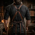 Heavy Duty Work Gear Blacksmith Leather Apron - Backside View