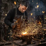 Iron Shield Blacksmith Work Leather Apron - Image 2