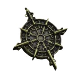 Gold Viking Nordic Odin Compass Pendant Necklace