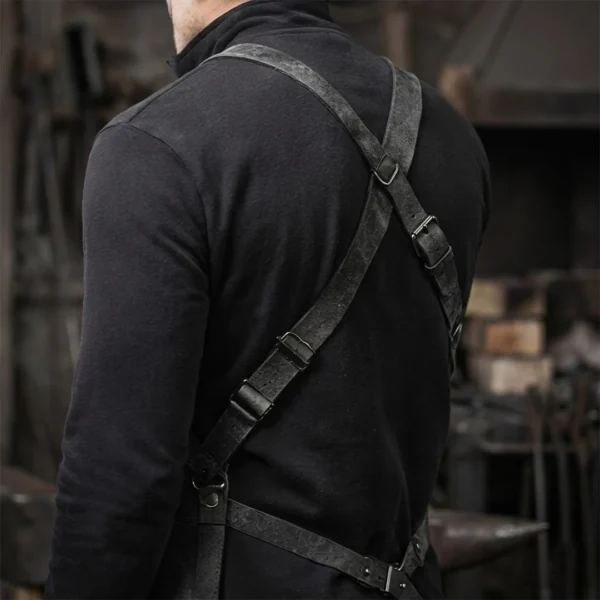 Iron Shield Blacksmith Work Leather Apron - Image 4