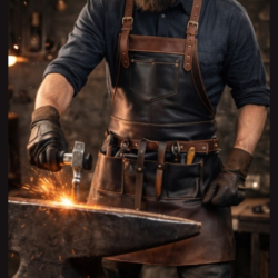 Ironclad Forge Crazy Horse Leather Blacksmith Apron