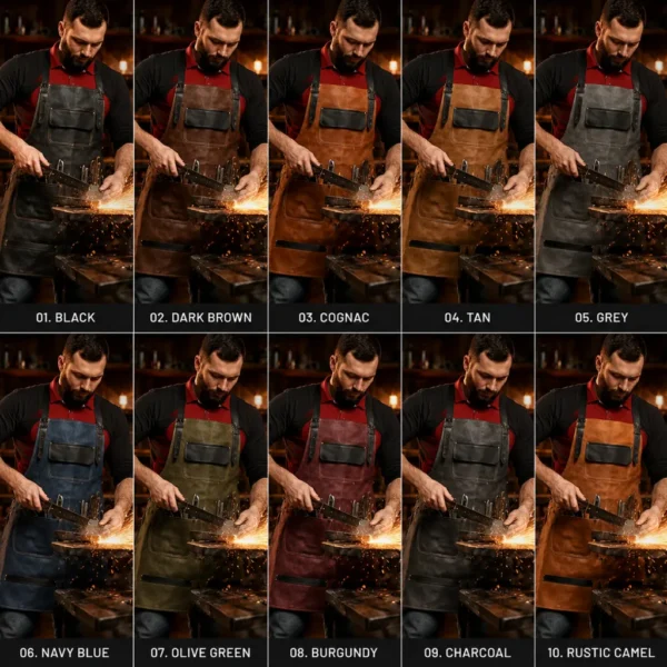 Ironclad Split Leg Blacksmith Leather Apron - All Colors