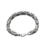Silver Byzantine Link Chain Bracelet