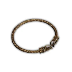 Stainless Steel Gold Viking Dragon Head Bracelet (1)