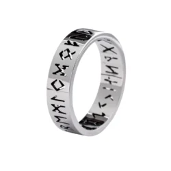 Unisex Stainless Steel Viking Rune Ring