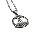 Viking Thor Hammer Mjolnir Pendant Necklace