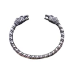 Viking Wolf 2 Arm Ring Odin Cuff Bracelet – Stainless Steel