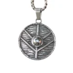 Viking Shield Algiz Talisman Stainless Steel Pendant