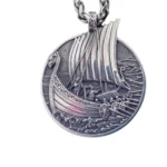 Viking Longship Necklace with Norse Design