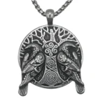 Odin Ravens Norse Viking Necklace Tree Design