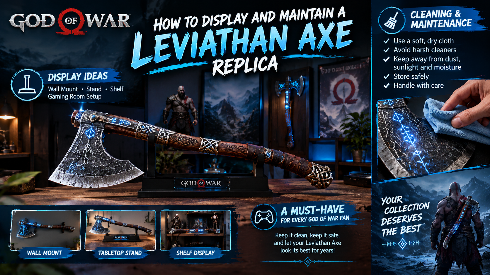 How to Display and Maintain a Leviathan Axe Replica